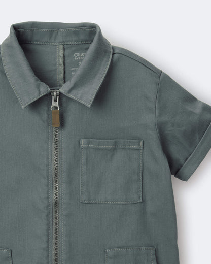 Toddler Day Out™ Cropped Jumpsuit - Green