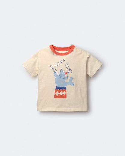 Toddler Juggling Relaxed Graphic Tee - Cream