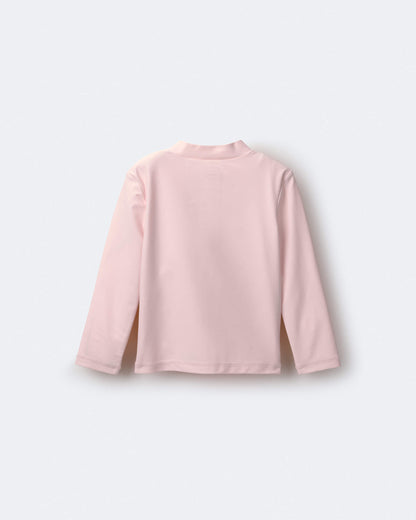 Toddler Full-Zip Long-Sleeve Rashguard - Light Pink