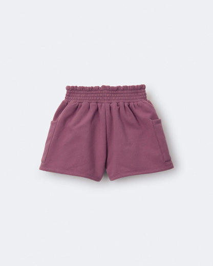 Toddler Girl Fleece Swing Shorts with Pockets - Burgundy