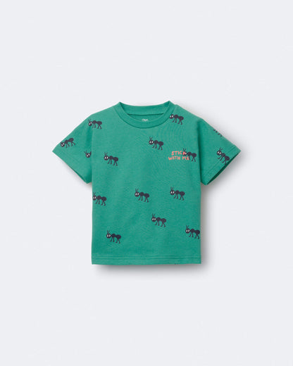 Toddler Boy 'Stick With Me' Dolman Tee - Dark Green