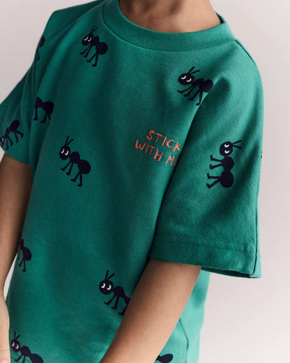 Toddler Boy 'Stick With Me' Dolman Tee - Dark Green