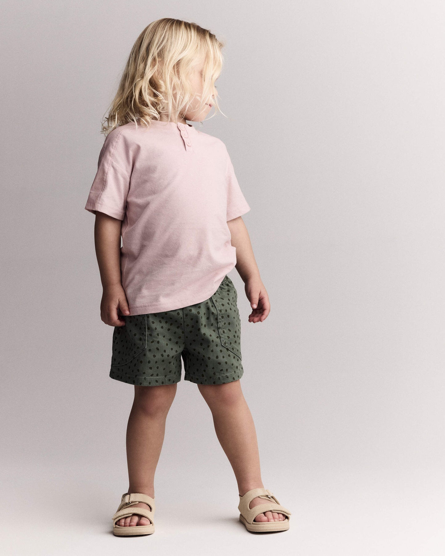 Toddler Henley Tee - Light Pink