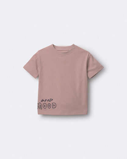 Toddler 'Good Mood' Relaxed Tee - Mauve