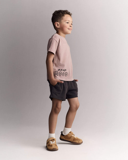 Toddler 'Good Mood' Relaxed Tee - Mauve