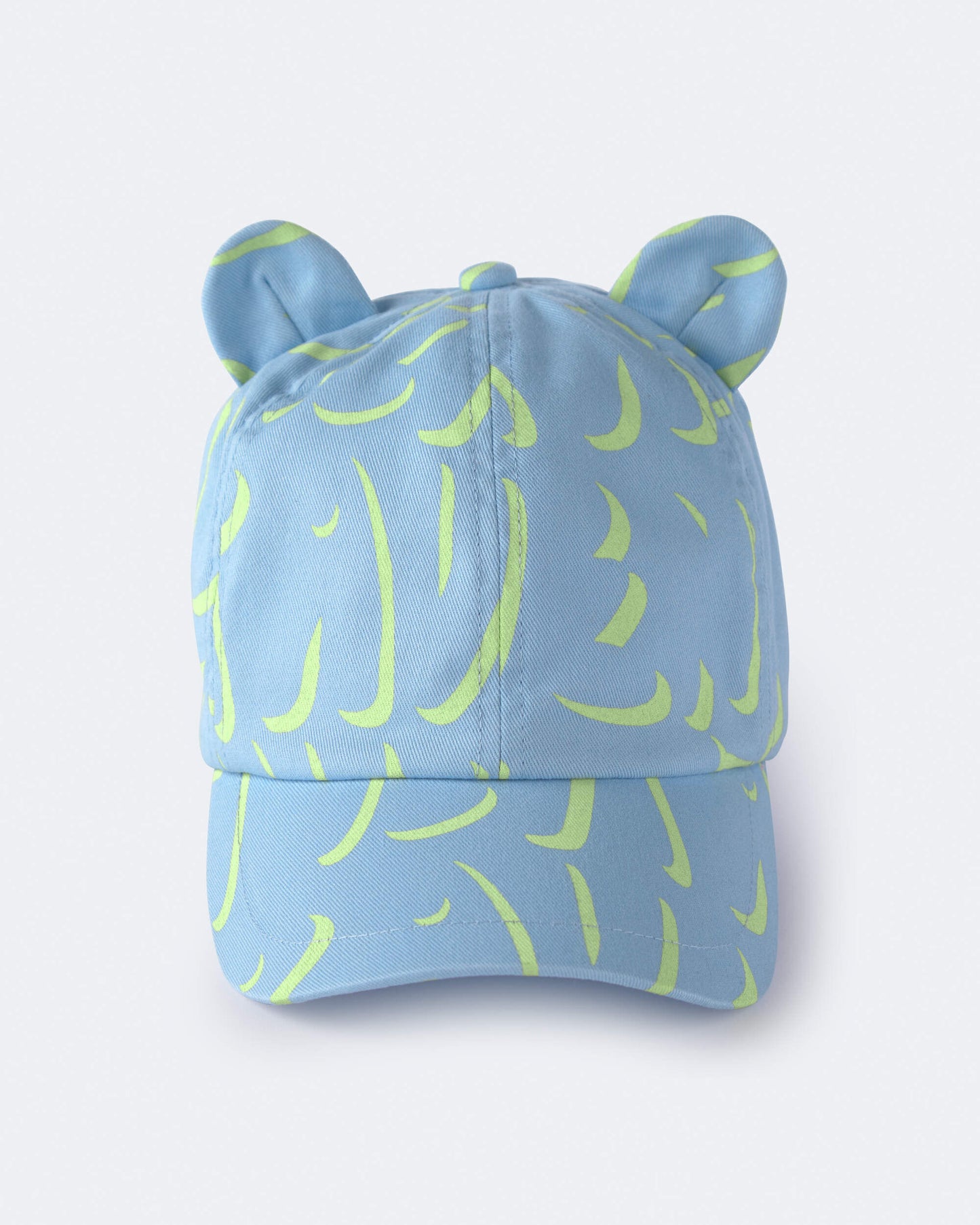 Toddler Baseball Hat with Ears in Abstract Print - Blue