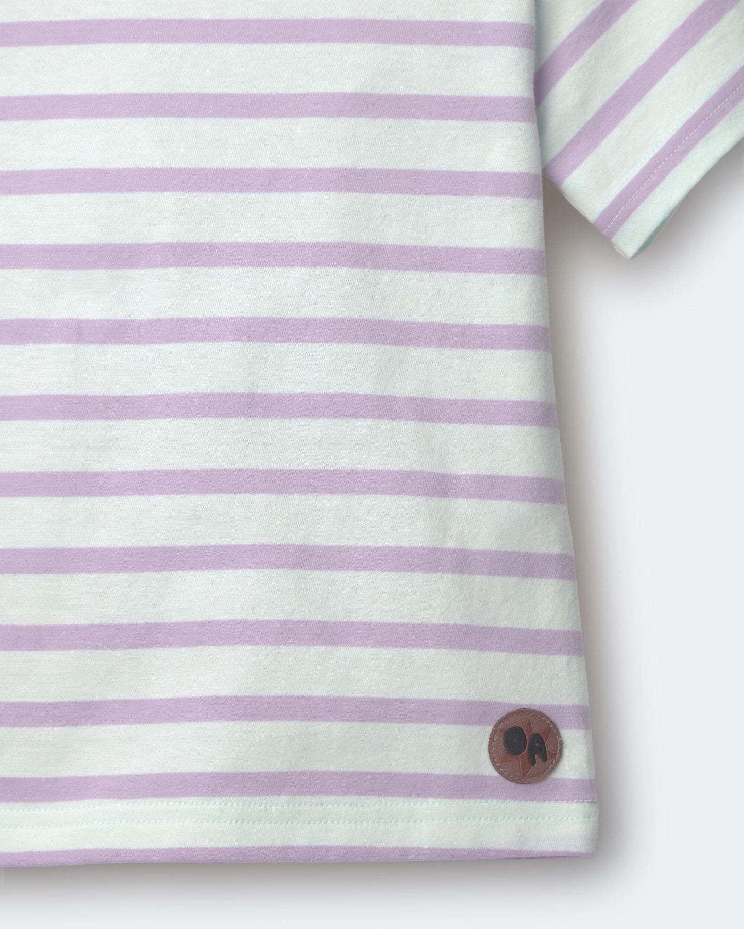 Toddler Relaxed Tee in Stripes- Blue/Purple