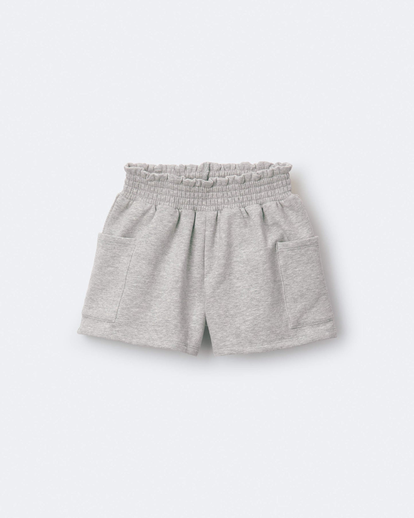 Toddler Girl Fleece Swing Shorts with Pockets - Heathered Grey