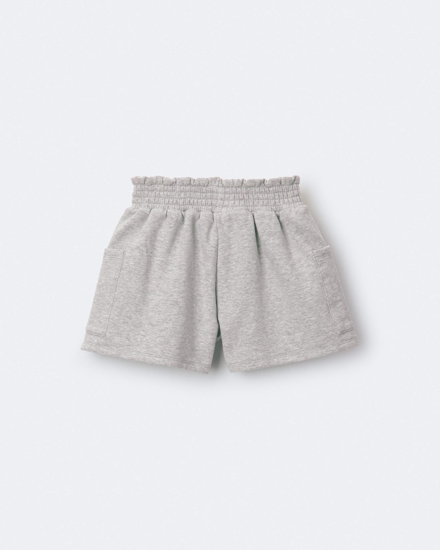 Toddler Girl Fleece Swing Shorts with Pockets - Heathered Grey