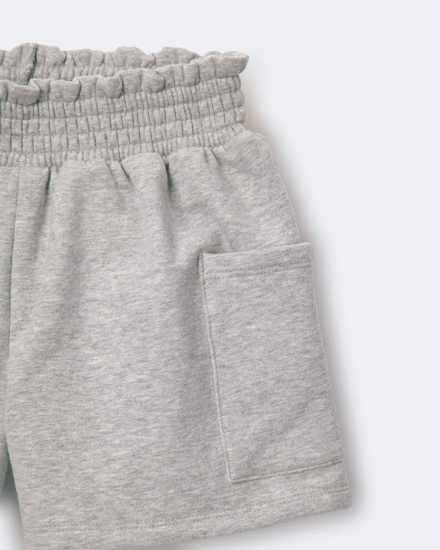 Toddler Girl Fleece Swing Shorts with Pockets - Heathered Grey