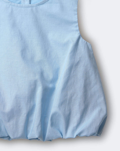 Toddler Girl Bubble Hem Top - Blue
