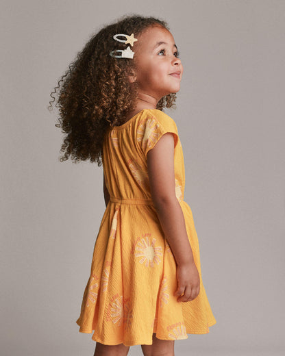 Toddler Girl Avenue Twirl™ Dress in Sunny Life Print - Golden Yellow