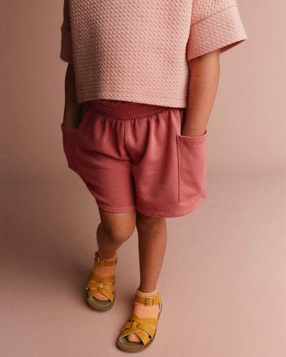 Toddler Girl Swing Shorts with Pockets - Rose
