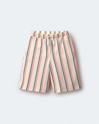 Toddler Girl Wide-Leg Capri Pant in Stripes - Cream