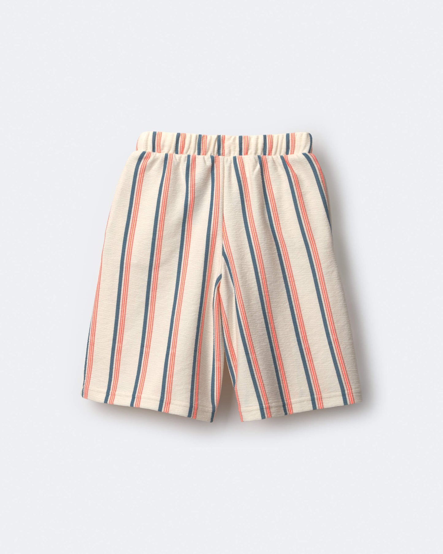 Toddler Girl Wide-Leg Capri Pant in Stripes - Cream
