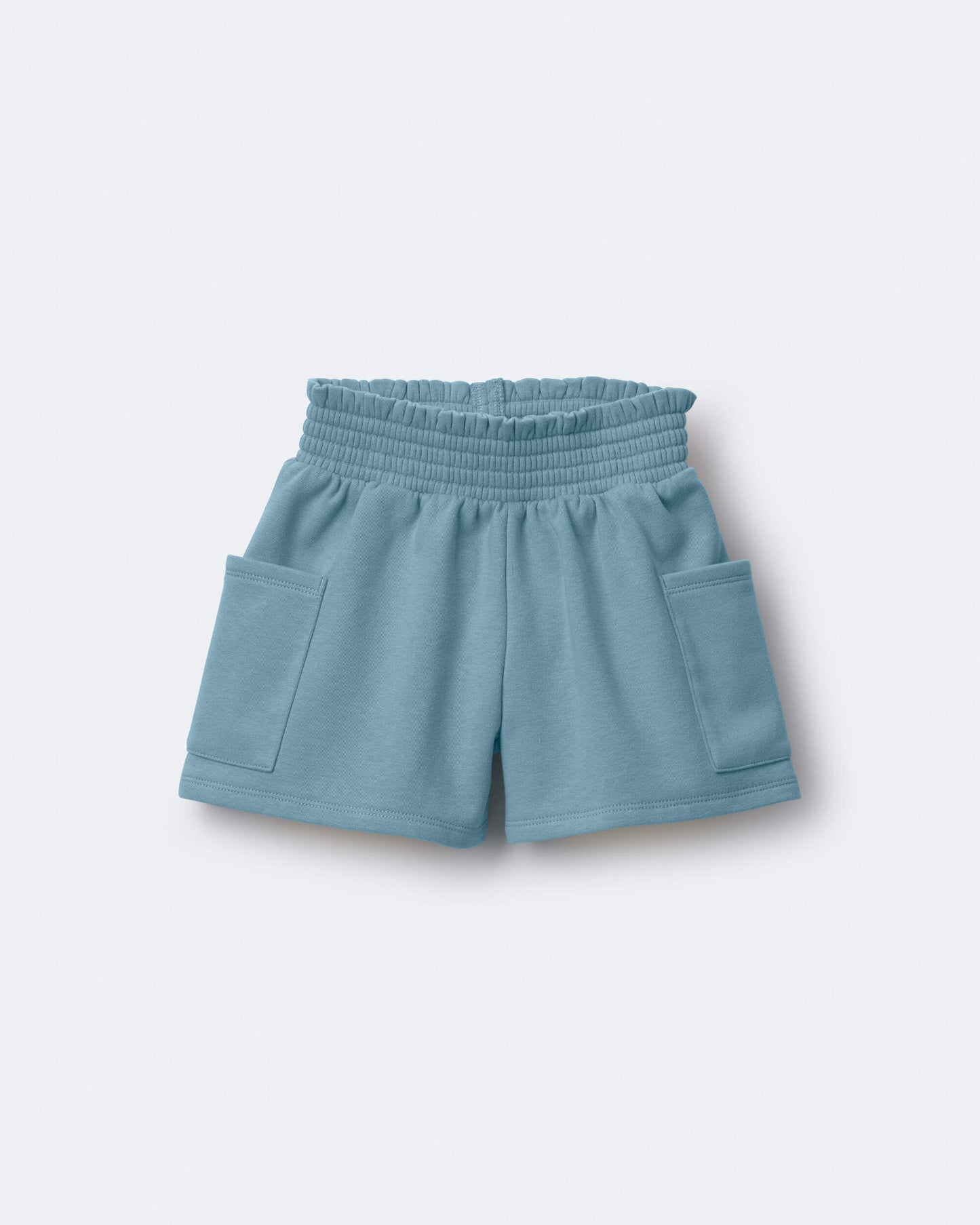Toddler Girl Swing Shorts with Pockets - Light Blue