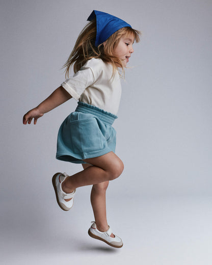 Toddler Girl Swing Shorts with Pockets - Light Blue