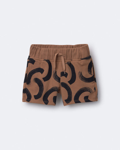 Toddler City Park™ Shorts in Abstract Print - Brown