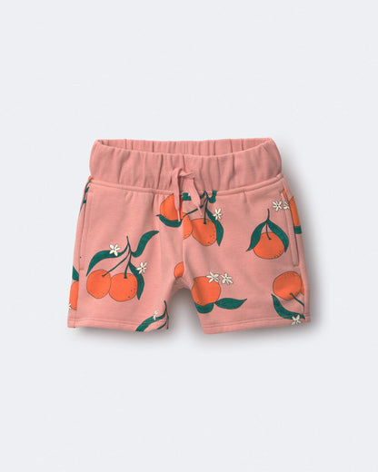 Toddler City Park™ Shorts in Clementine Grove Print - Light Pink
