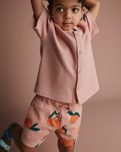 Toddler City Park™ Shorts in Clementine Grove Print - Light Pink