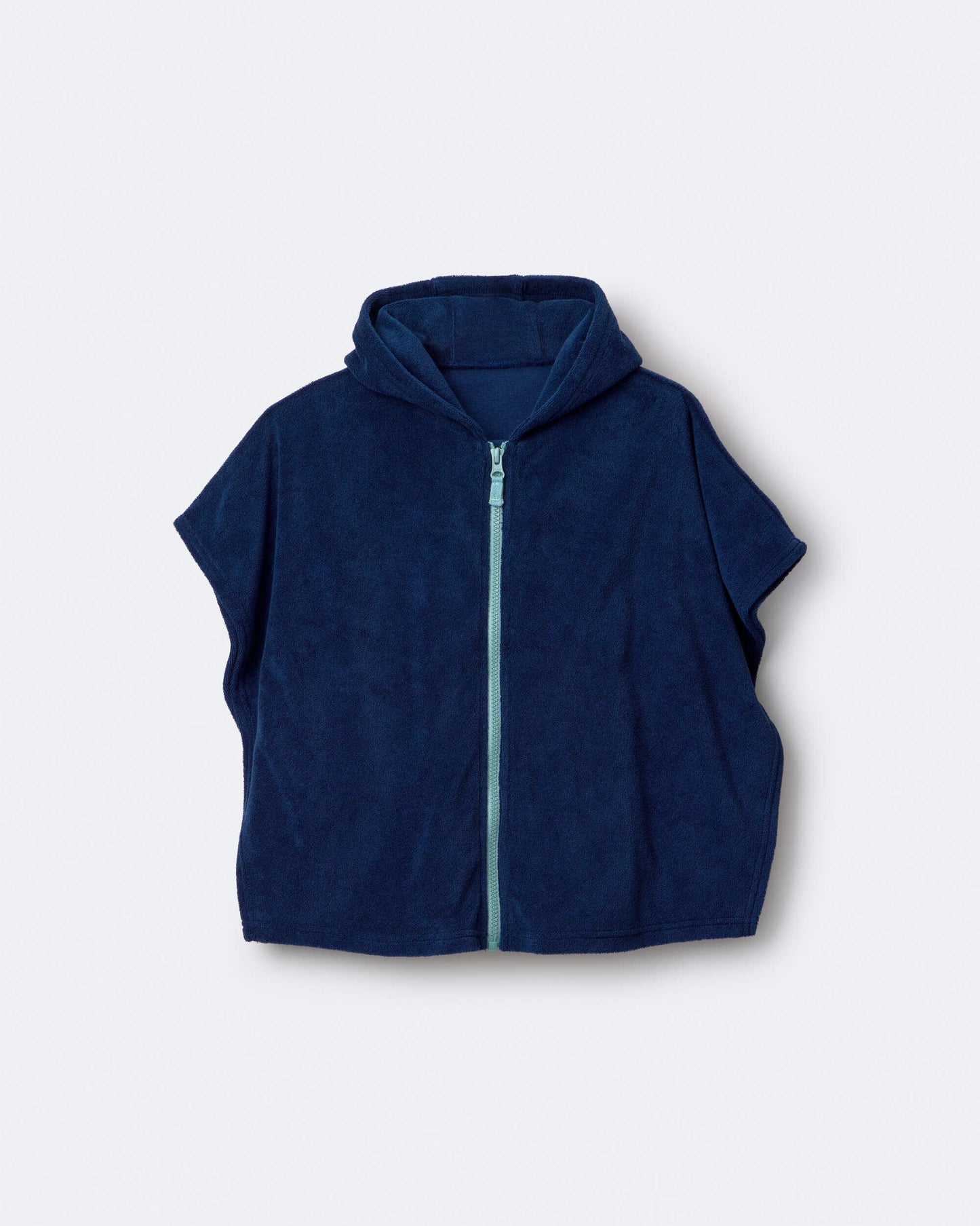 Toddler French-Terry Hooded Poncho Towel - Navy