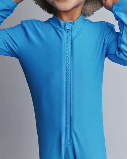 Toddler Boy 'Vitamin Sea' Long-Sleeve 1-Piece Rashguard - Turquoise