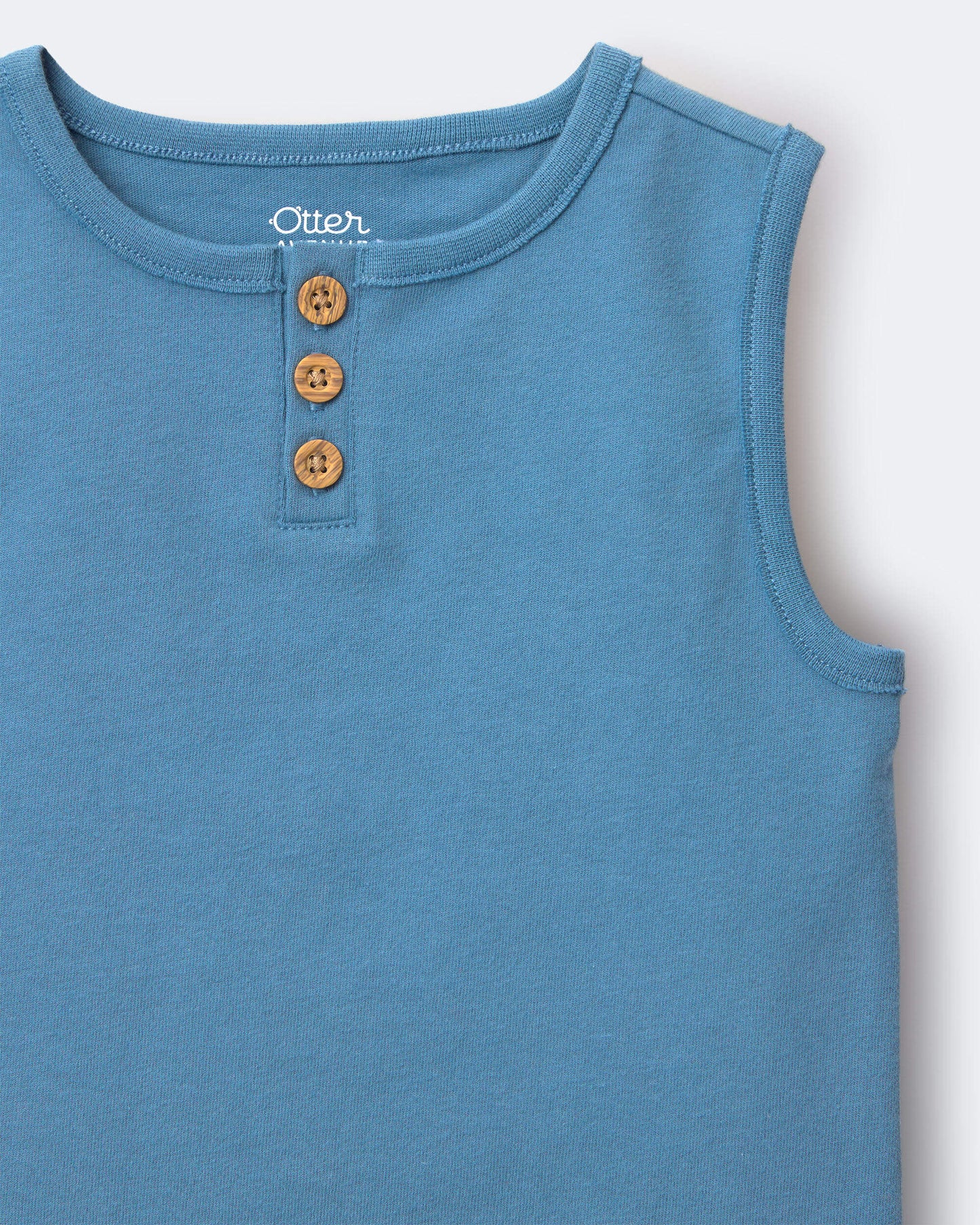 Toddler Henley Tank - Blue