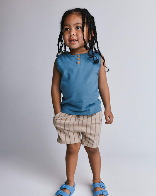 Toddler Henley Tank - Blue