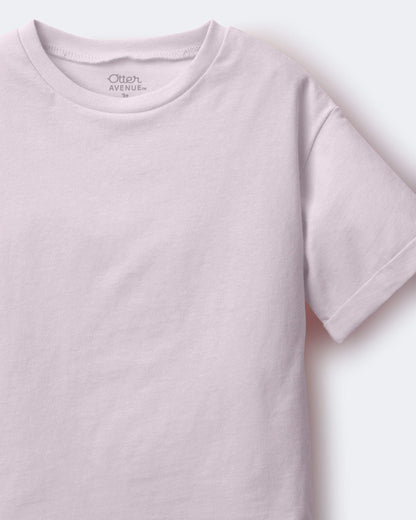 Toddler Rolled Cuff Tee - Light Pink