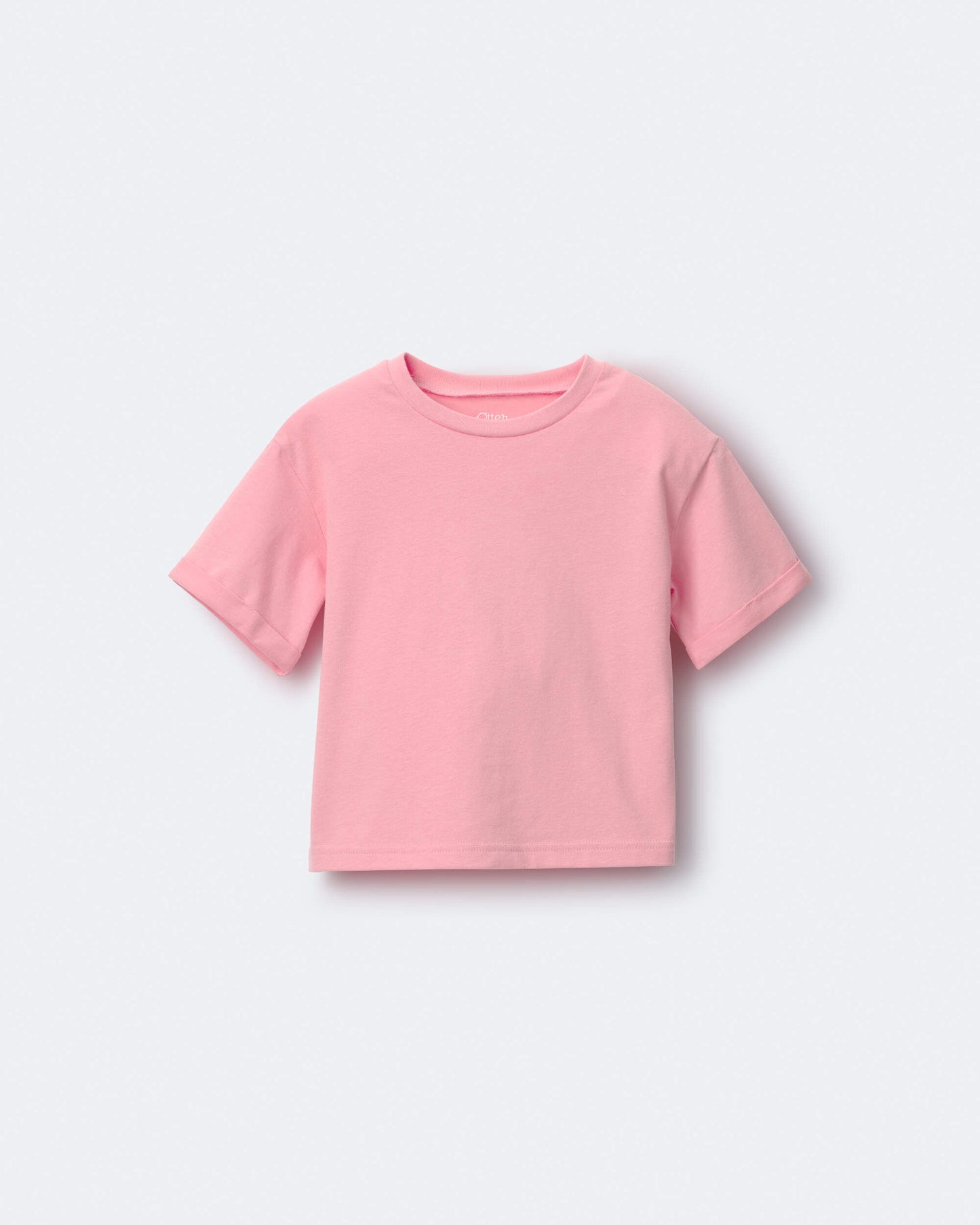 Toddler Girl Rolled Cuff Tee - Light Pink