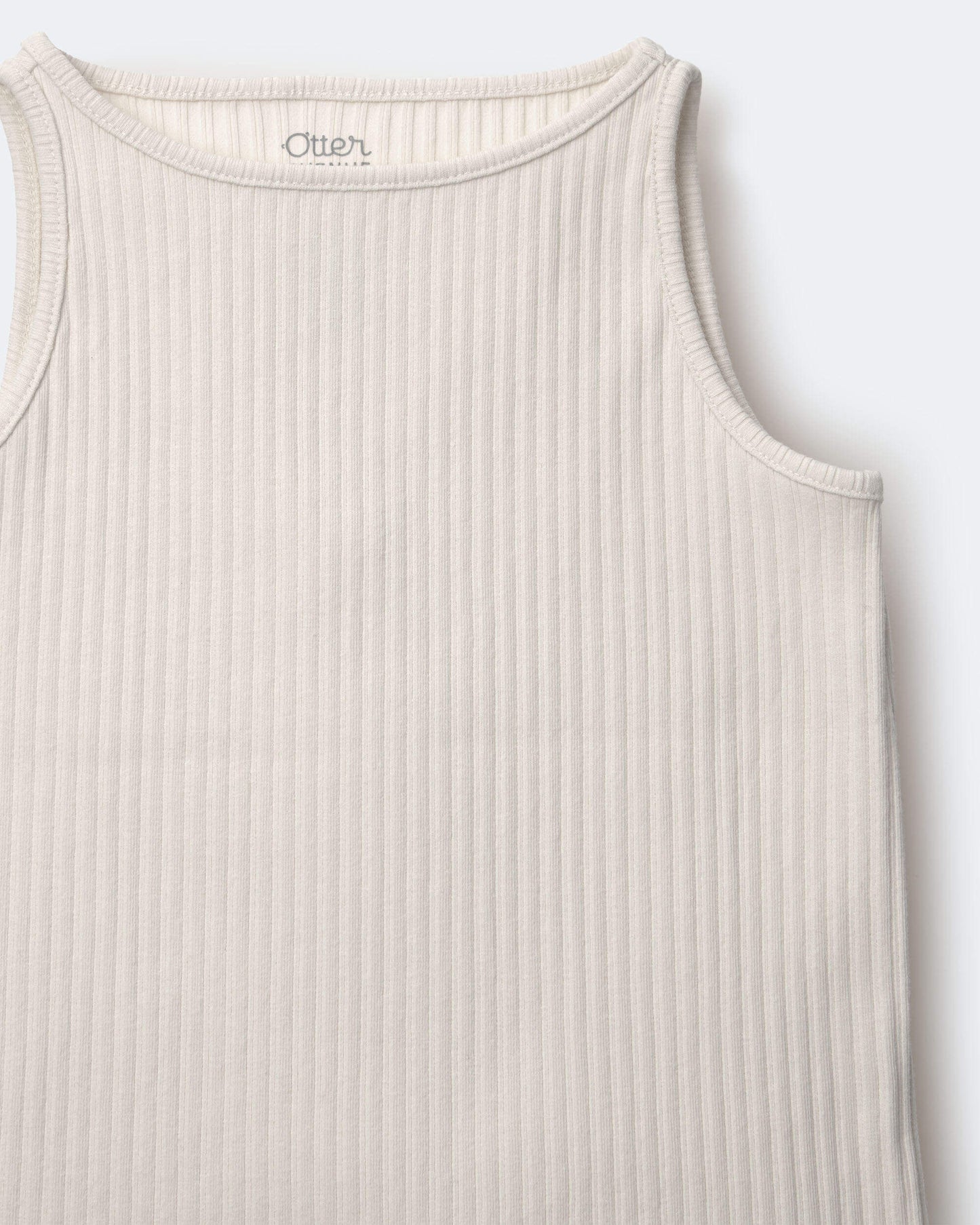 Toddler Girl Ribbed Playtime Tank Top - Cream