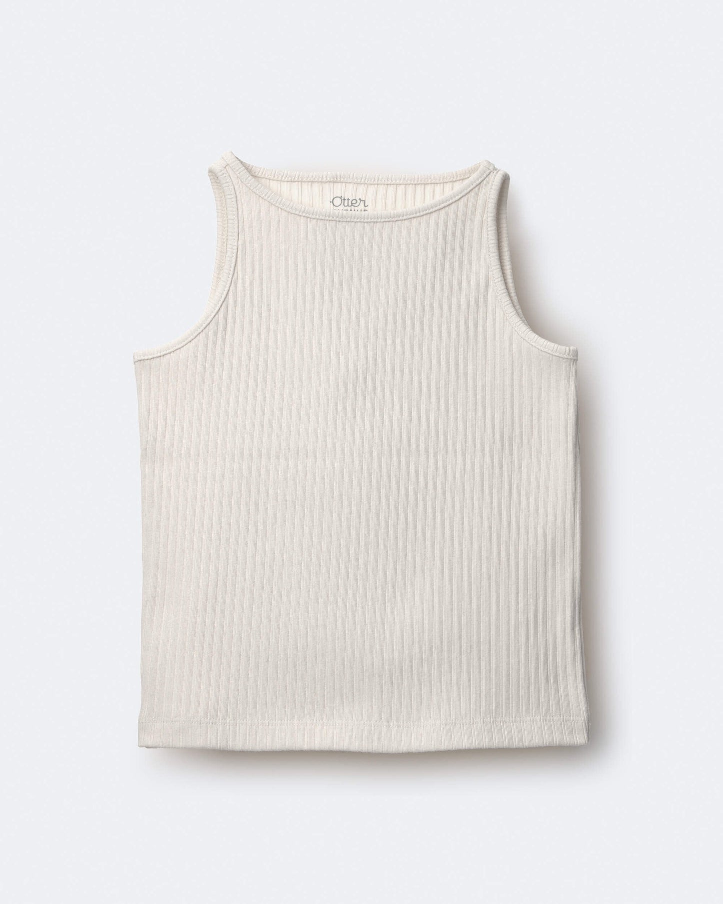 Toddler Girl Ribbed Playtime Tank Top - Cream