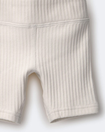 Toddler Girl Brooklyn Bike Shorts - Cream