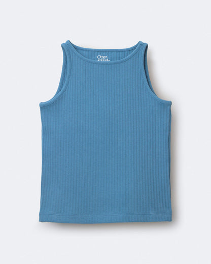 Toddler Girl Ribbed Playtime Tank Top - Blue