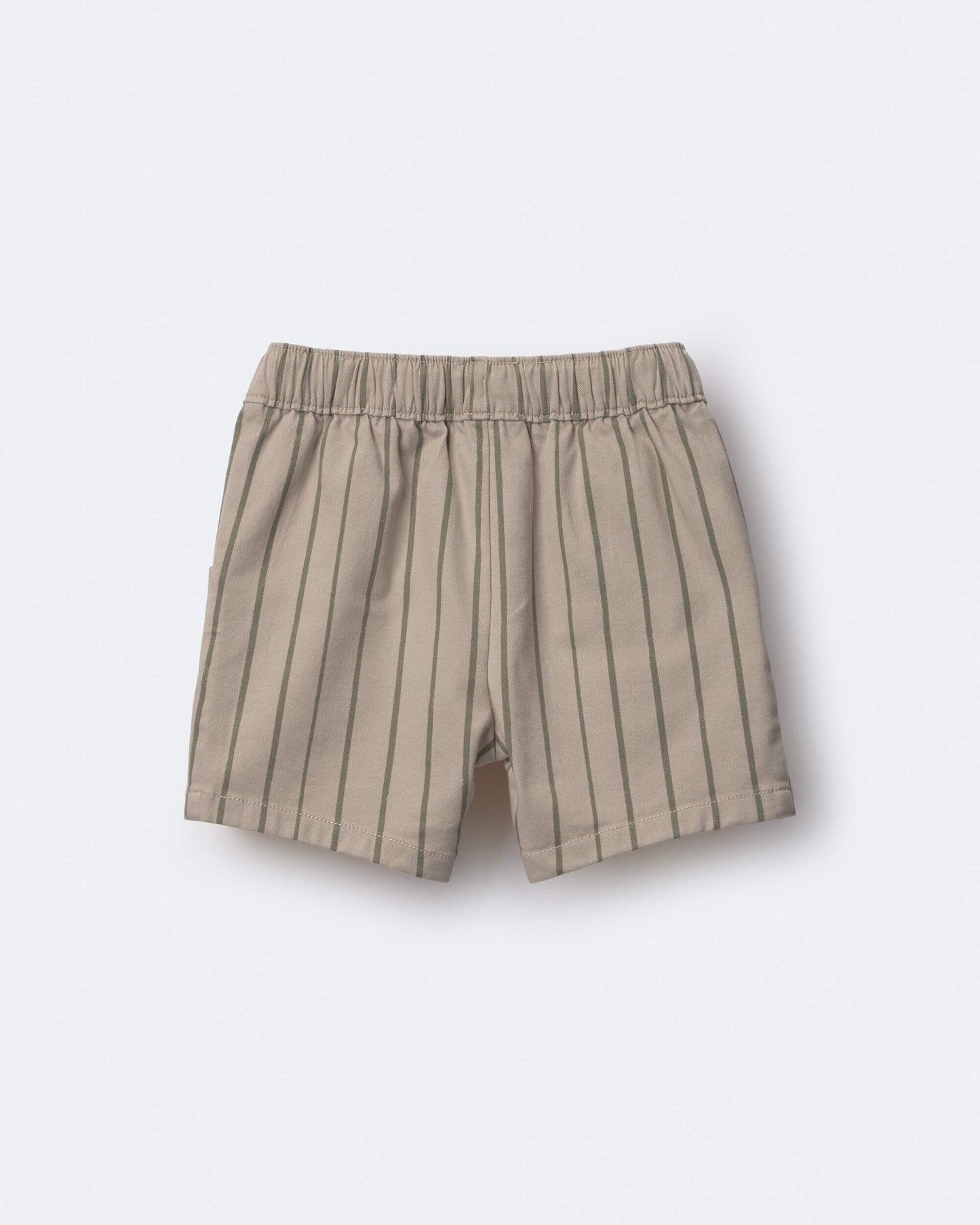 Toddler Boy Playground Shorts in Stripes - Khaki/Olive
