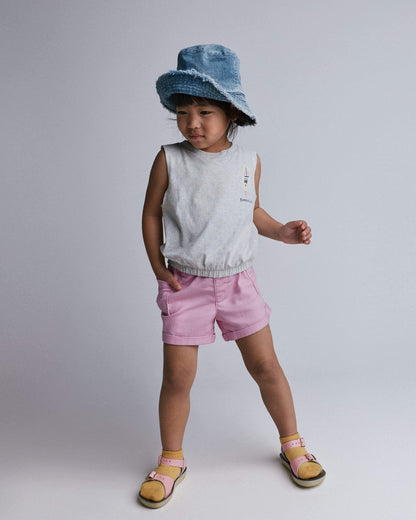 Toddler Girl Mom Shorts - Pink