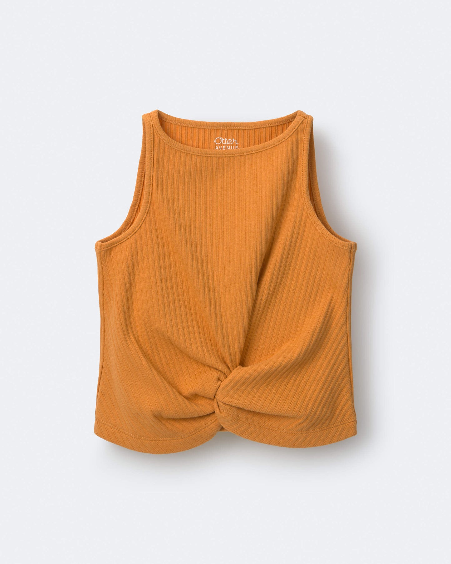 Toddler Girl Tie-Front Ribbed Tank - Golden Yellow