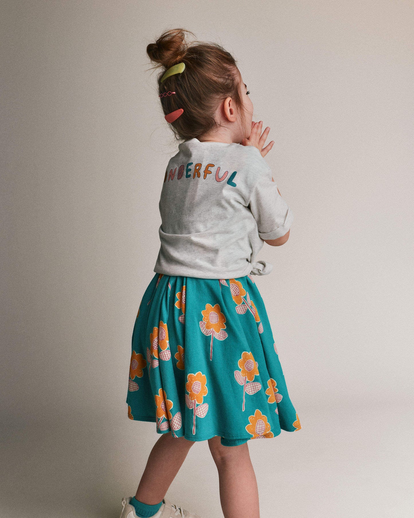 Toddler Girl 'Ask Me How I'm Feeling' Rolled Cuff Tee - Heather Grey
