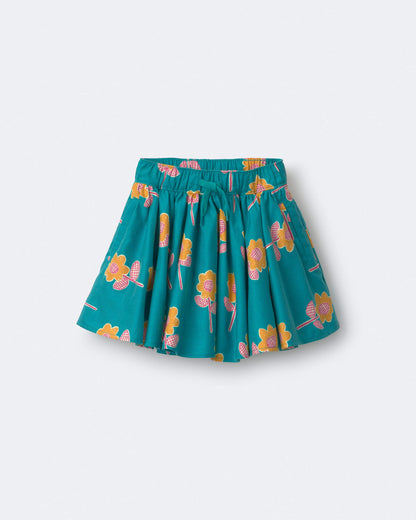 Toddler Girl Avenue Twirl™ Mini Skirt in Floral Print - Teal
