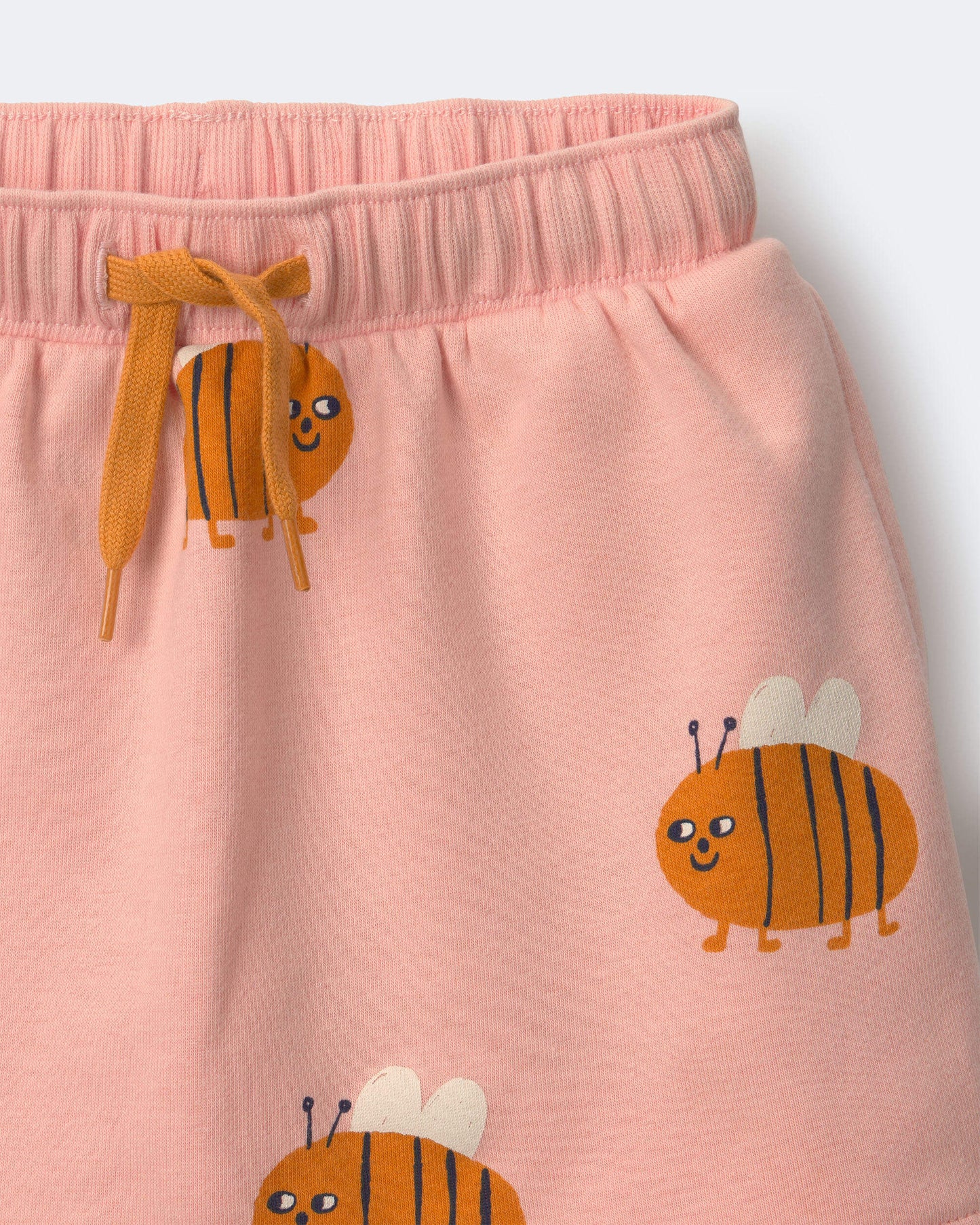 Toddler Girl Pull-On Skirt with Pockets in Bee Print - Light Pink