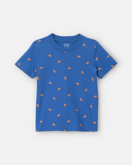 Toddler Boy Football Tee - Blue