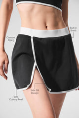 Airbrush Streamlined Skirt - Black/White