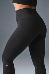 High-Waist Airbrush Legging - Black