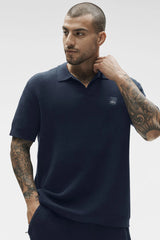 Sports Club Sweater Knit Polo - Navy
