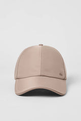 Satin Off-Duty Cap - Taupe Satin