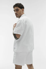 Linen Days Short Sleeve Button Up - White