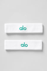 Glow Sweatband (2-Pack) - White/Spruce Green