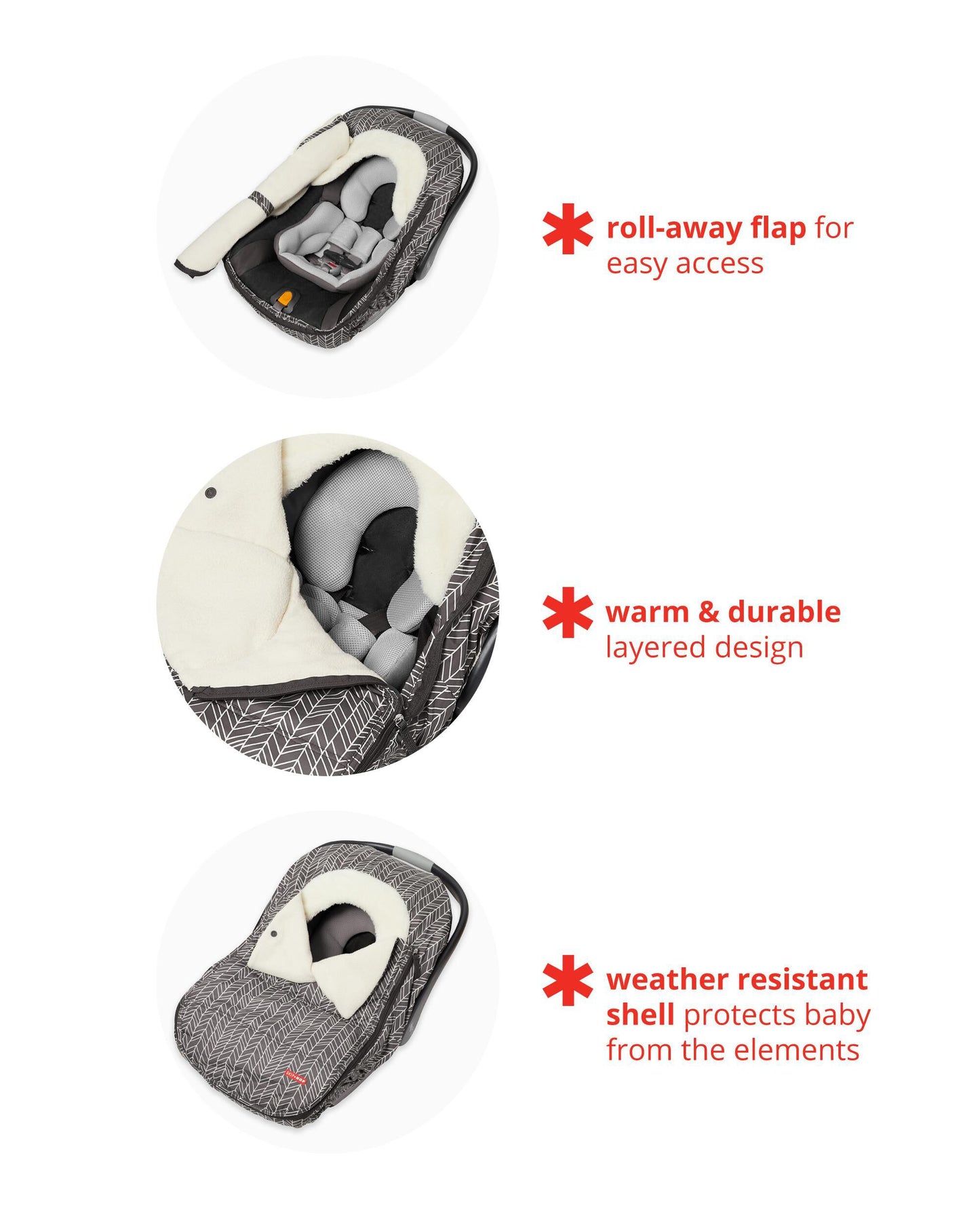 Stroll & Go Car Seat Cover - Pink Heather