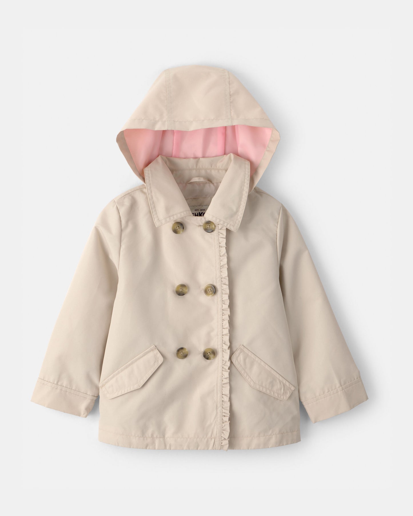Toddler Girl Lightweight Trench Jacket - Khaki