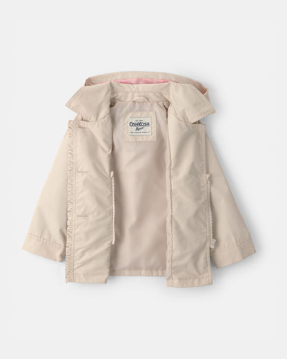 Toddler Girl Lightweight Trench Jacket - Khaki